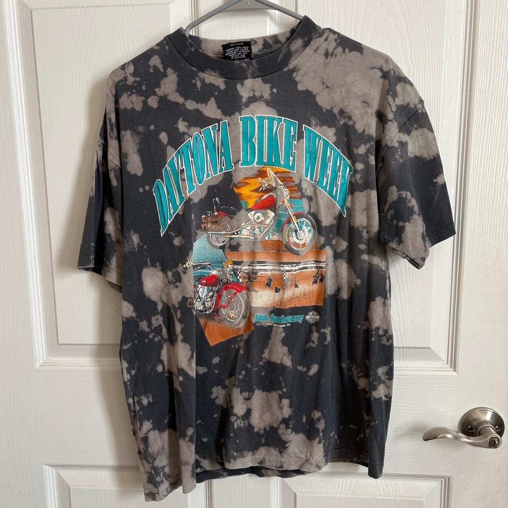 *RARE* 1990 Tie Dye Harley Daytona Bike Week Tee